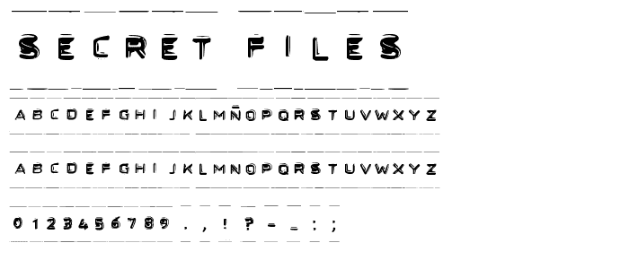 Secret Files font